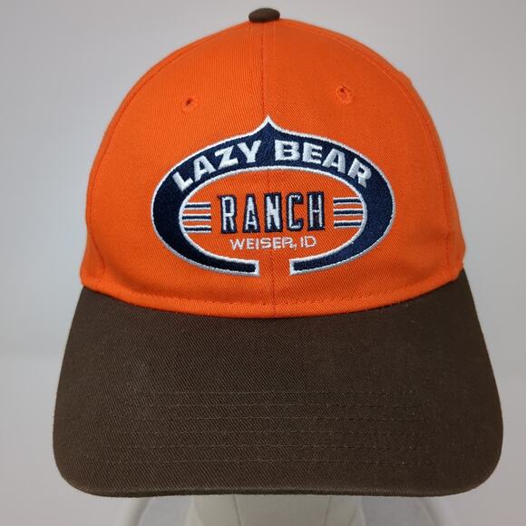 Lazy Bear Ranch Weiser, ID Strapback Baseball Cap Orange One Size 6 Panel Otto - Picture 2 of 10